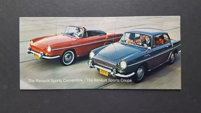 1964 Renault Caravelle Car Brochure Sports Coupe & Sports Convertible