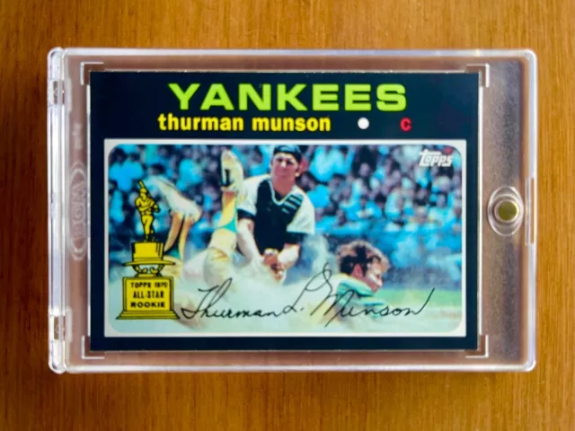 Thurman Munson RARE ROOKIE REPRINT TOPPS INVESTMENT CARD SSP YANKEES HOF MINT