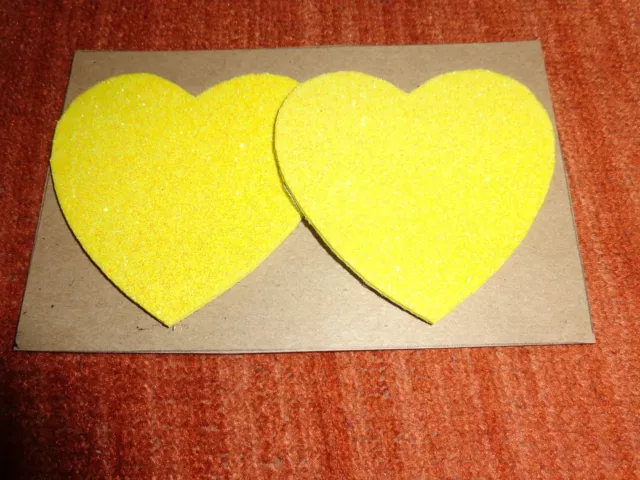 Pasties/ Nipple Covers Water Resistant Glitter Yellow Hearts