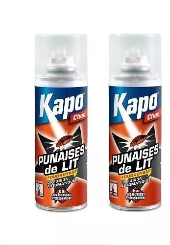 Pack punaises de lit: 5 pièges + aérosol foudroyant + aérosol diffusion  continue KAPO
