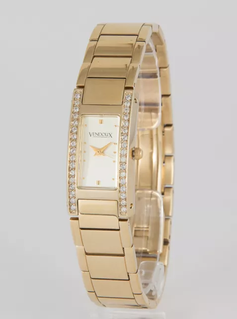Reloj Vendoux para mujer en acero inoxidable chapado en oro Md13120 3 atm