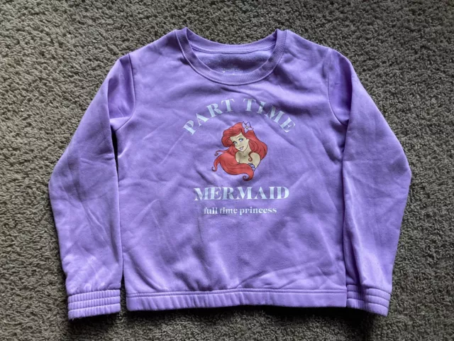 Disney Princess Girls Small Little Mermaid Ariel Part Time Mermaid Sweatshirt