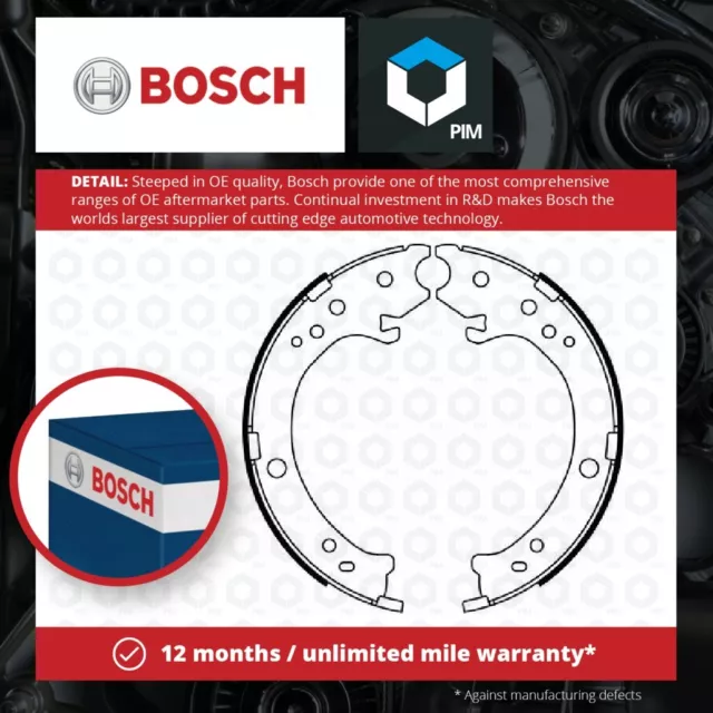 Handbrake Shoes Set fits HONDA CR-V 2.2D 05 to 12 N22B3 Parking Genuine Bosch