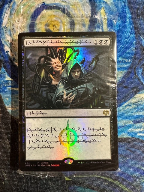 Sealed FOIL Phyrexian Arena & Full Art Borderless Lands x20, Phyrexian Text, MtG