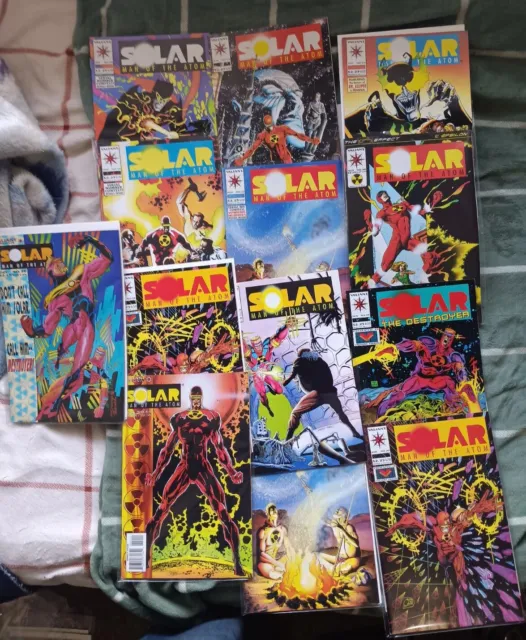 SOLAR MAN OF THE ATOM Comic Book Lot of 13 Valiant Comics 1992 Mint To Near Mint