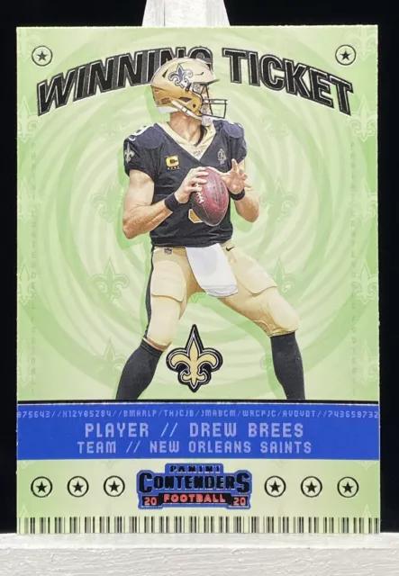 2020 Panini Contenders Drew Brees Winning Ticket #WT6 Saints B732