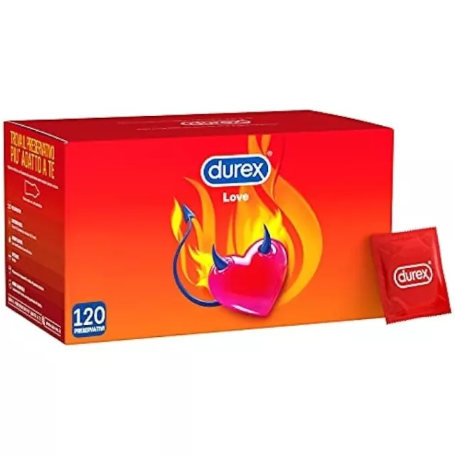 Durex Love Preservativi Comfort Facili da Indossare 120 Profilattici