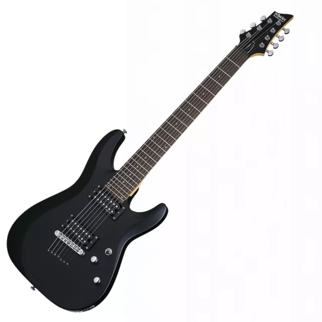 Schecter C-7 Deluxe  7-String Electric Guitar Satin Black