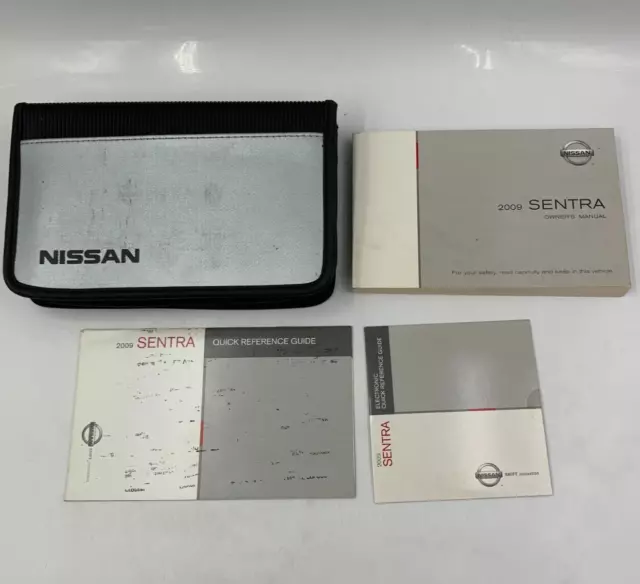 2009 Nissan Sentra Owners Manual Handbook Set with Case OEM L02B03035