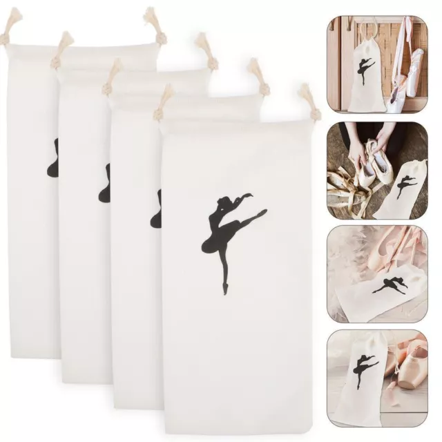 Drawcord Ladies Storage Bag Bundle Pocket Dancing Shoe Bag Ballet Shoes Bag