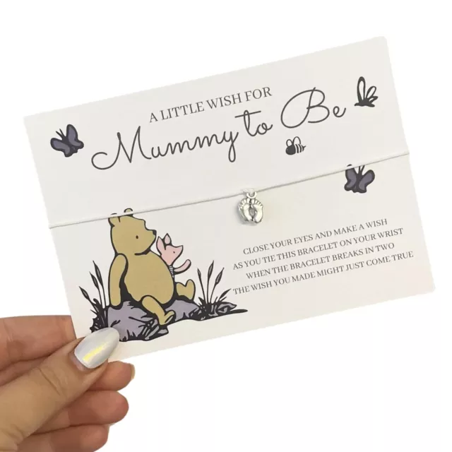 Mummy to be Wish Armband | Winnie the Puuh | Perfektes Baby Duschgeschenk | Neu mu