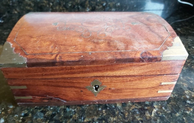 Bandeja elevadora vintage para baratijas/joyería caja de madera