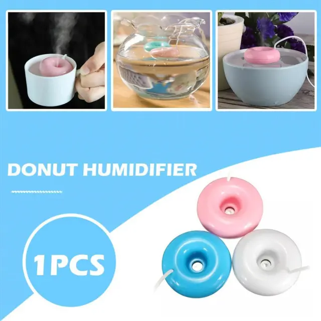Mini USB Donut Humidifier Float Ultrasonic Mist Makers Aroma Diffuser Home E3X7