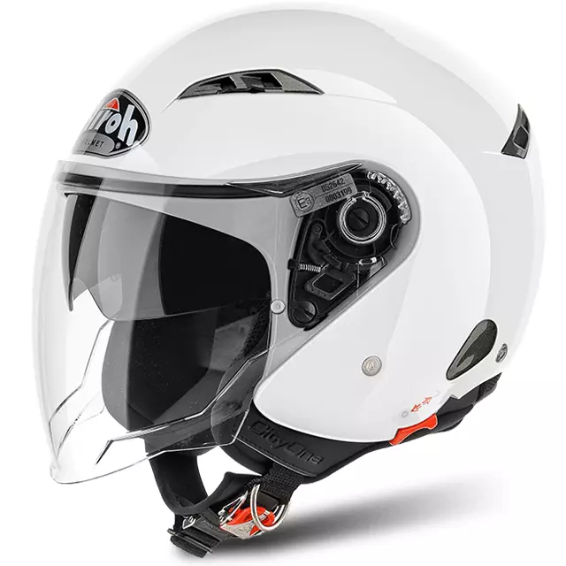 Casco Airoh City One Jet White Bianco Lucido Varie Taglie Motoricambipiemme