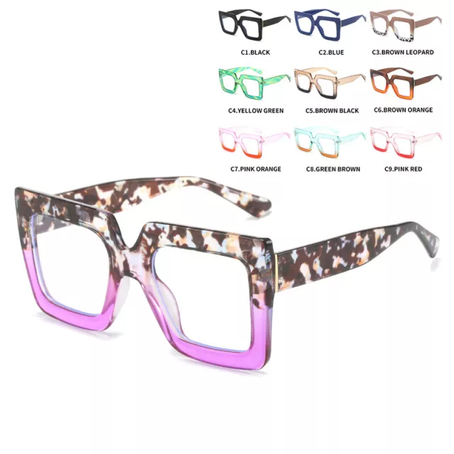 Square Large Anti Blue Light Eye Glasses Frame Women Eyeglasses Fashion Computer