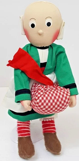Becassine by Minerve Cloth 13" Doll French Cloth Bag Umbrella Vintage 1970's