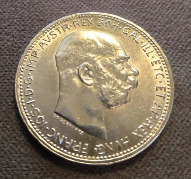 1916 Austria 1 Corona  Franz Joseph I silver 0.835, KM# 2820, UNC.
