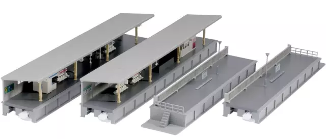 Kato N Scale ~ USA ~ New 2024 ~ UniTrack One Sided Platform Complete Set ~23-177