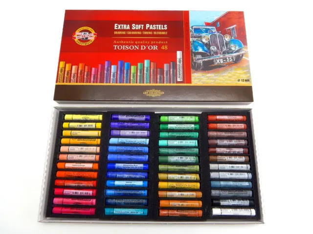 Extra Soft Pastels Set Dry Chalks KOH-I-NOOR TOISON 8552 8554 8555 8556