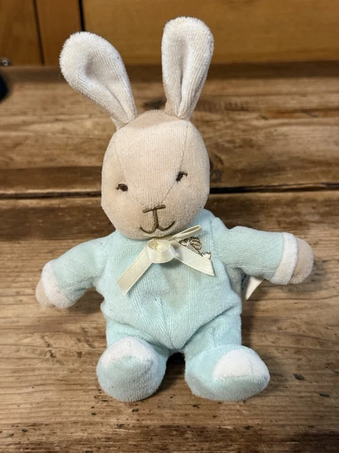 BUNNYKINS BY ROYAL Doulton Huggable Plush Soft Toy Pale Blue Bunny ...