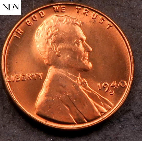 1940-S Lincoln Wheat Penny Cent - Gem BU Red