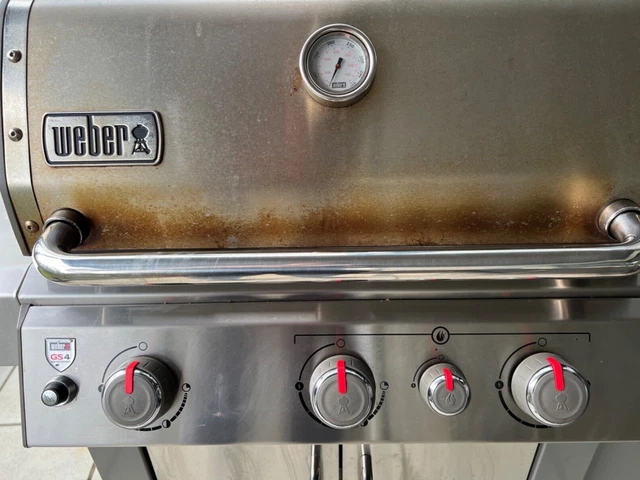 Weber Genesis II Gasgrill Edelstahl mit Rost