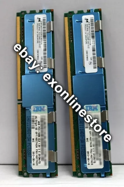 46C7420 - 8GB (2x4GB) Quad Rank PC2-5300 CL5 ECC FBD 667MHz 46C7423 43X5061