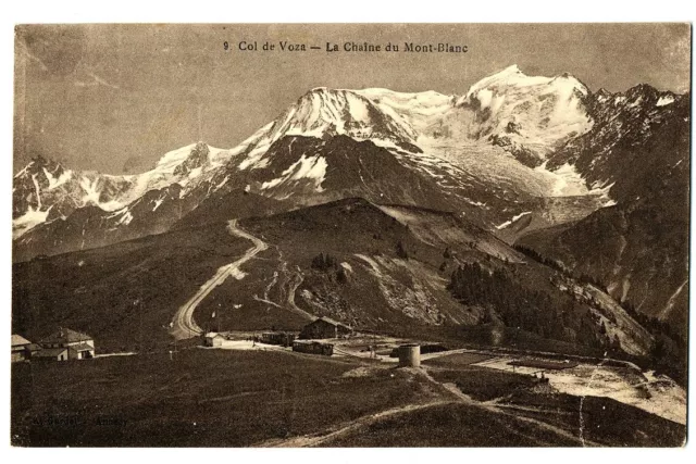 CPA 74 Haute-Savoie Col de Voza La chaine du Mont-Blanc