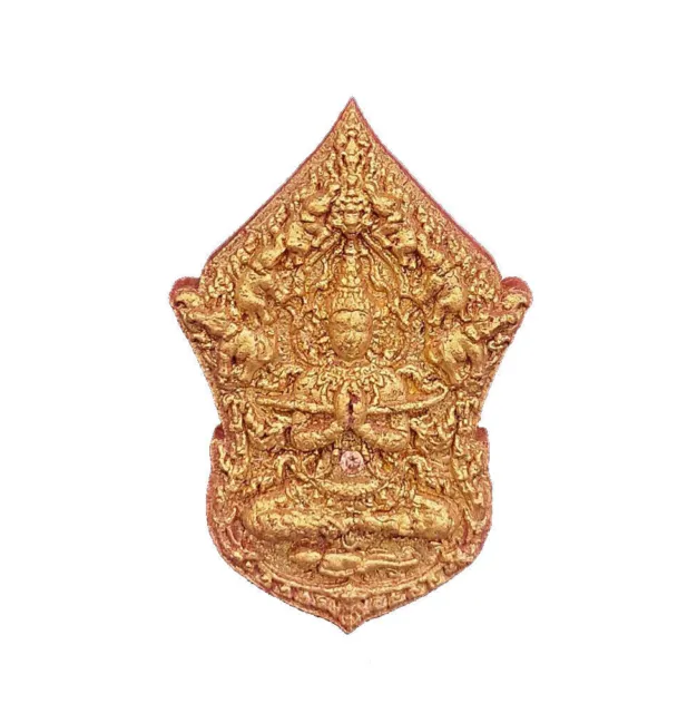 Thai Amulet Phra Khun Paen Gold Takrut LP Sor luck Magic charm Wealth Rich Rare