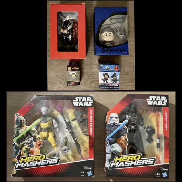 6x Figuren Konvolut - Marvel - Star Wars - Thor - Darth Vader - Wasp - Superman