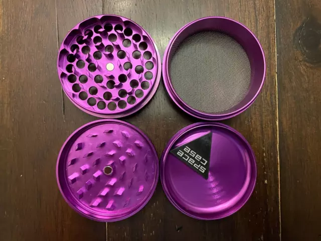 Space Case 63MM Spice Tobacco Herb Grinder -4 Piece- Purple