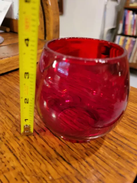 Pretty cranberry / ruby red oil lamp shade