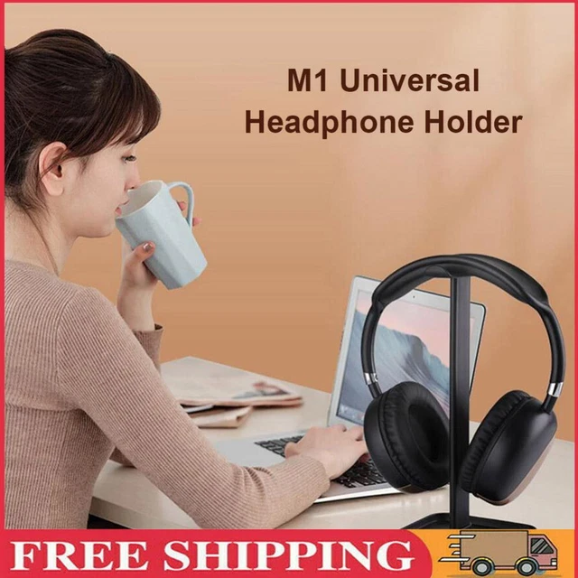 M1 Headphone Holder Hanger Earphone Desktop Display Stand Bracket (Black)