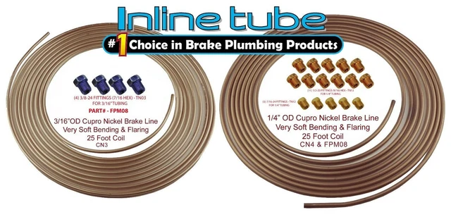 1999-2008 Chevy Gmc Truck  Copper Nickel Brake Line Repair Kit 3/16 and 1/4 Sae