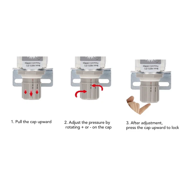 Regolatore Pressione Aria In Acciaio Inossidabile - Per Pistole A Spruzzo, Con Manometro - Foto 3