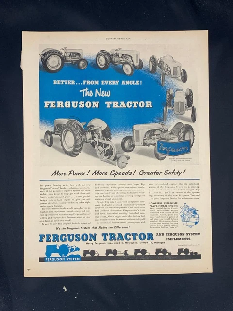 Magazine Ad* - 1948 - Ferguson Tractors
