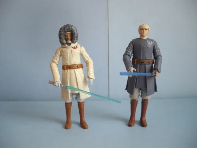 Star Wars figuras Anakin & Obi-Wan Kenobi Orto Plutonia TCW 2010 incompletos