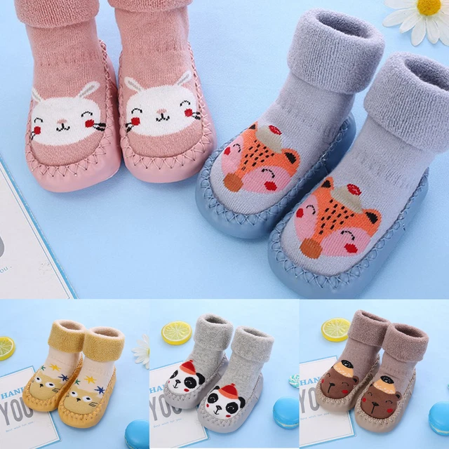 Pantofole antiscivolo bambino bambino scarpe di cotone caldo inverno 3