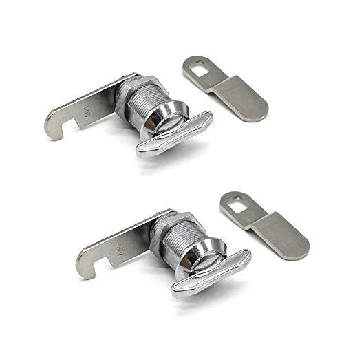 2Pcs Thumb Operated Cam Lock 7/8" Non-Locking Compartment Lock for RV Compartmen