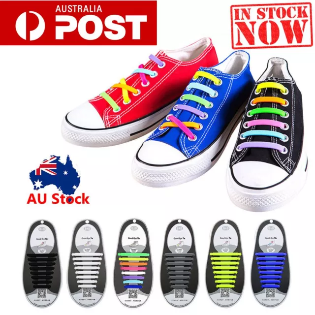 Easy Lazy No Tie Elastic Silicone Shoe Laces Triathlon Shoelaces Adult Unisex