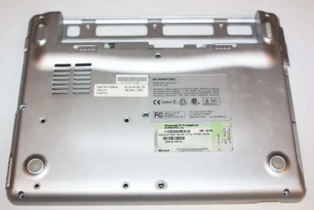 Bottom Base Lower Case Cover Silver--Averatec 1000/1050/AV1050 10.6" Laptop