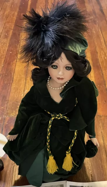 Seymour Mann Scarlett O’Hara porcelain doll Green Curtain Dress 1993