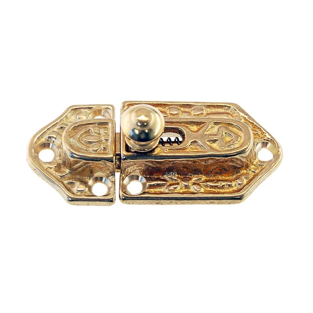 Eastlake Victorian Style Flush Mount CABINET LATCH - Cast Brass Latch