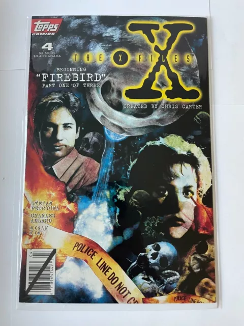 The X Files "Firebird" Comic Book #4- Topps Comics- Vintage -Mulder & Scully