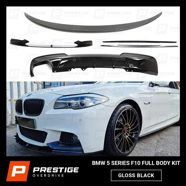 3D Style PU Front Bumper Lip Spoiler For BMW F10 5-Series (2010-2013) – Unpainted Black