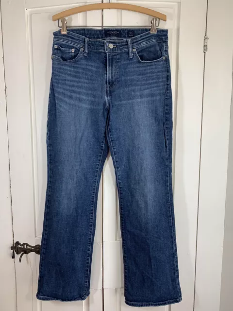 Lucky Brand Jeans Womens Sz 12 Sweet Boot Cut Blue Dark Wash Modern Cowgirl