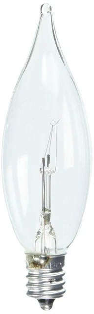 0367300, 15 Watt, 130 Volt Clear Incand CA8 Light Bulb,...