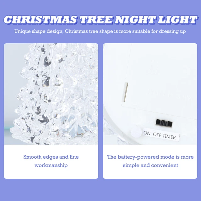 LIGHT UP CHRISTMAS Tree Table Top Night Living Room Decoration Bedside