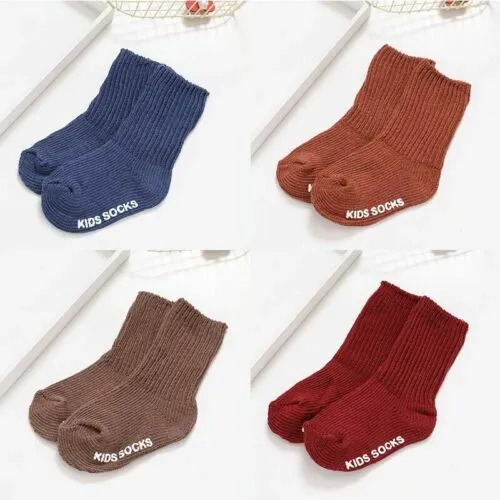 Girl Floor Thick Toddler Kid Cute Socks Warm Boy Non-slip Baby Knitting