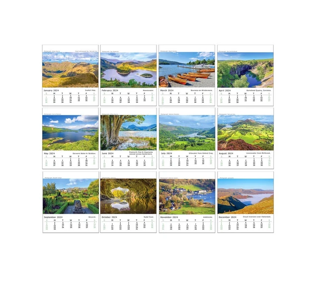 LAKE DISTRICT DESK Calendar 2024 Wee Calendar Small Photo Calendar £4.